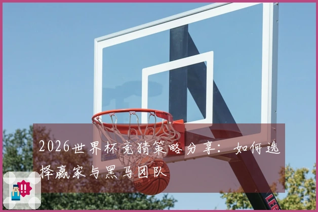 2026世界杯竞猜策略分享：如何选择赢家与黑马团队
